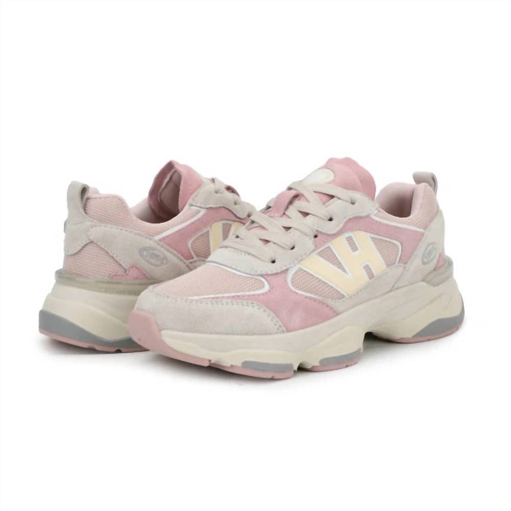 NEW VINTAGE HAVANA women's dash 3 sneaker in grey/soft pink
